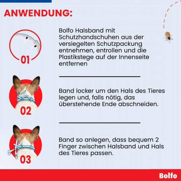 BOLFO Flohschutzband braun f.große Hunde