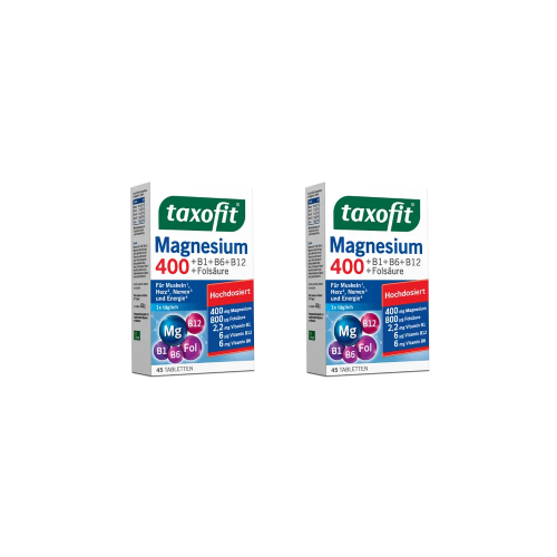TAXOFIT Magnesium 400+B1+B6+B12+Folsäure Tabletten (2x45 St)