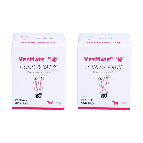 VETMATE PLUS Blutzuckerteststreifen Hund+Katze Set (2x25 St)