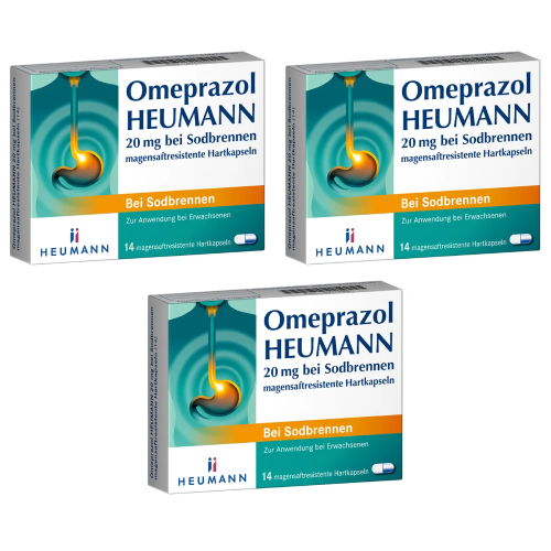 Omeprazol HEUMANN 20 mg bei Sodbrennen (3x 14St)