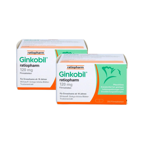 GINKOBIL-ratiopharm 120 mg Filmtabletten Doppelpackung (2x200St)