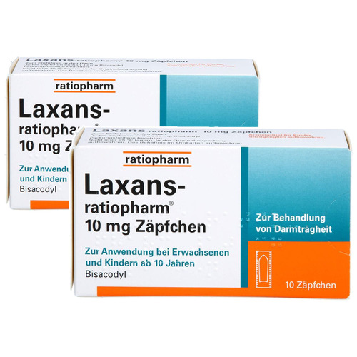 LAXANS-ratiopharm 10 mg Zäpfchen Set