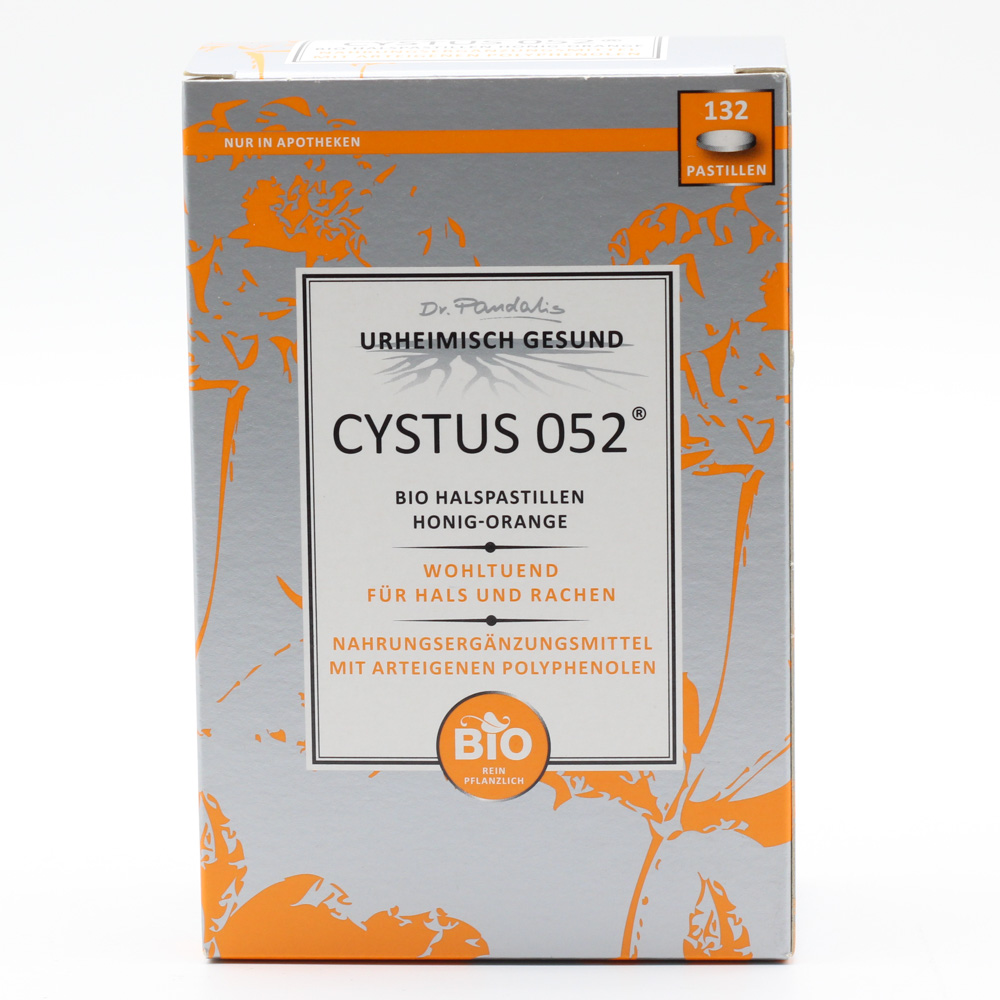CYSTUS 052 Bio Halspastillen Honig Orange