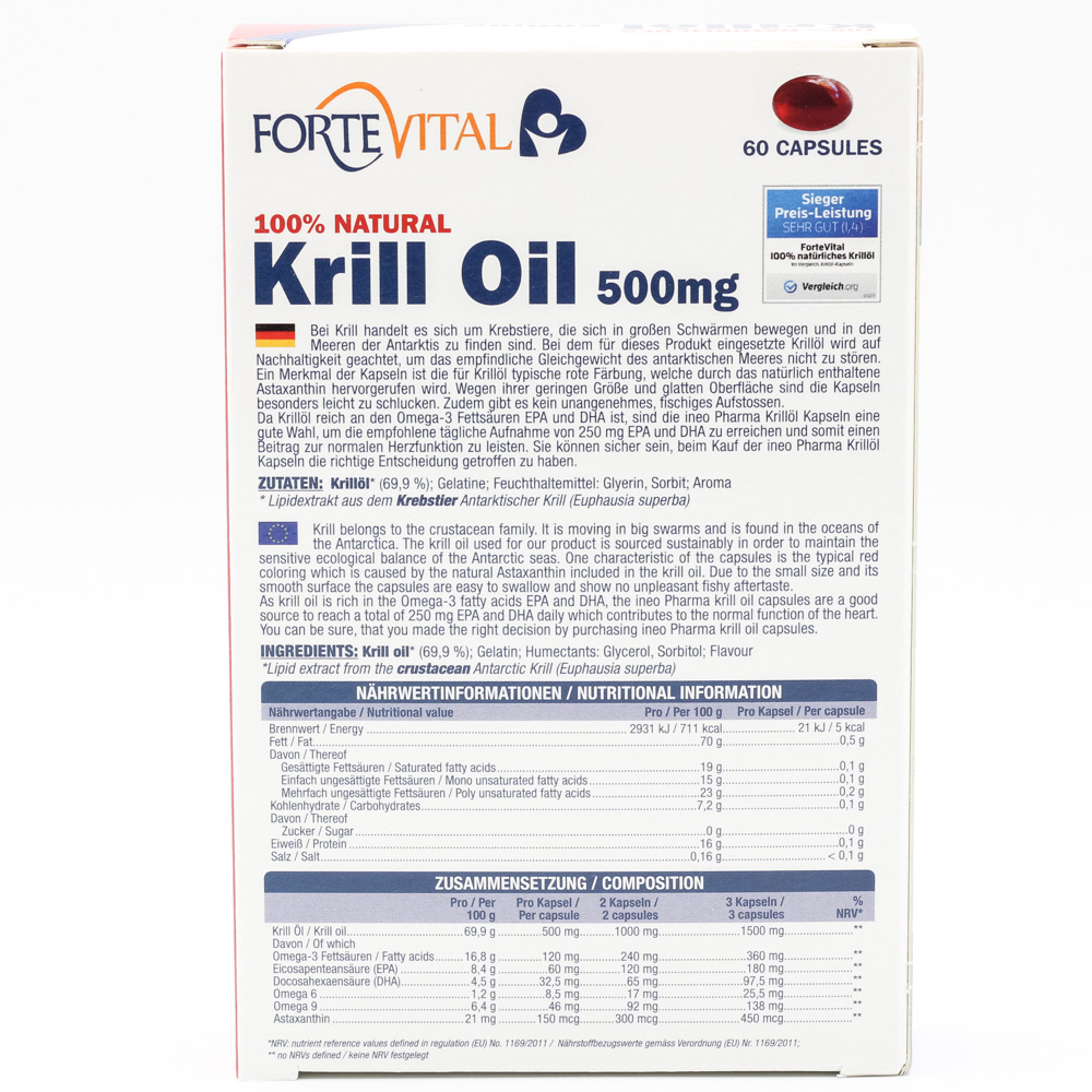 FORTEVITAL Krillöl 500 mg Krill-Oil Kapseln