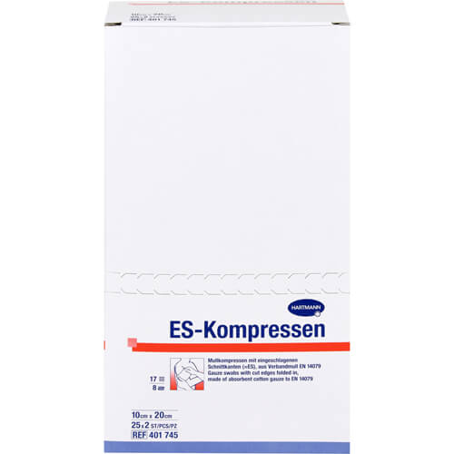 ES-KOMPRESSEN steril 10x20 cm 8fach