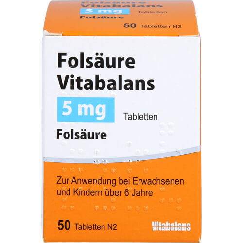 FOLSÄURE VITABALANS 5 mg Tabletten
