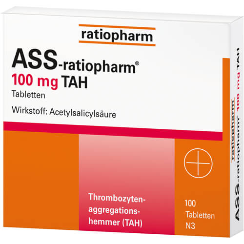 ASS-ratiopharm 100 mg TAH Tabletten