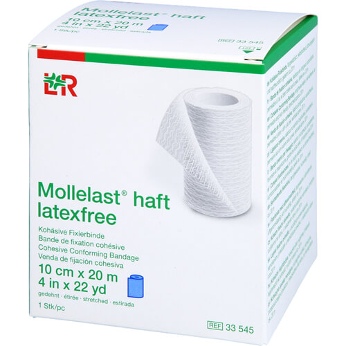 MOLLELAST haft Binden latexfrei 10 cmx20 m blau