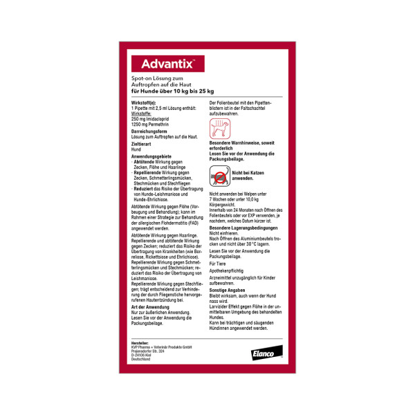 ADVANTIX Spot-on Lsg.z.Auftr.a.d.H.f.Hund 10-25 kg