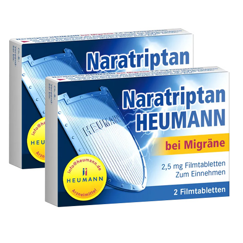NARATRIPTAN Heumann bei Migräne 2,5 mg (2x2 St)