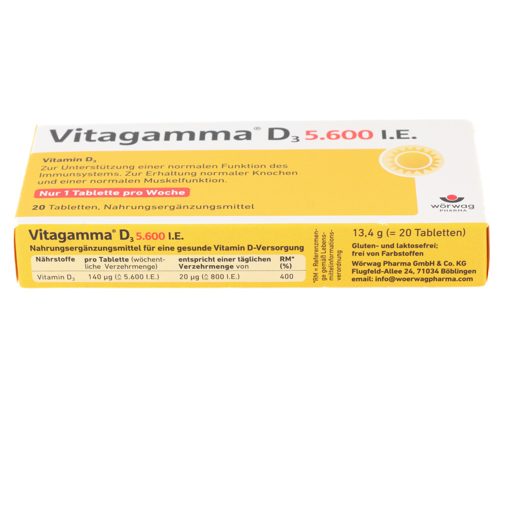 VITAGAMMA D3 5.600 I.E .Vitamin D3 NEM Tabletten