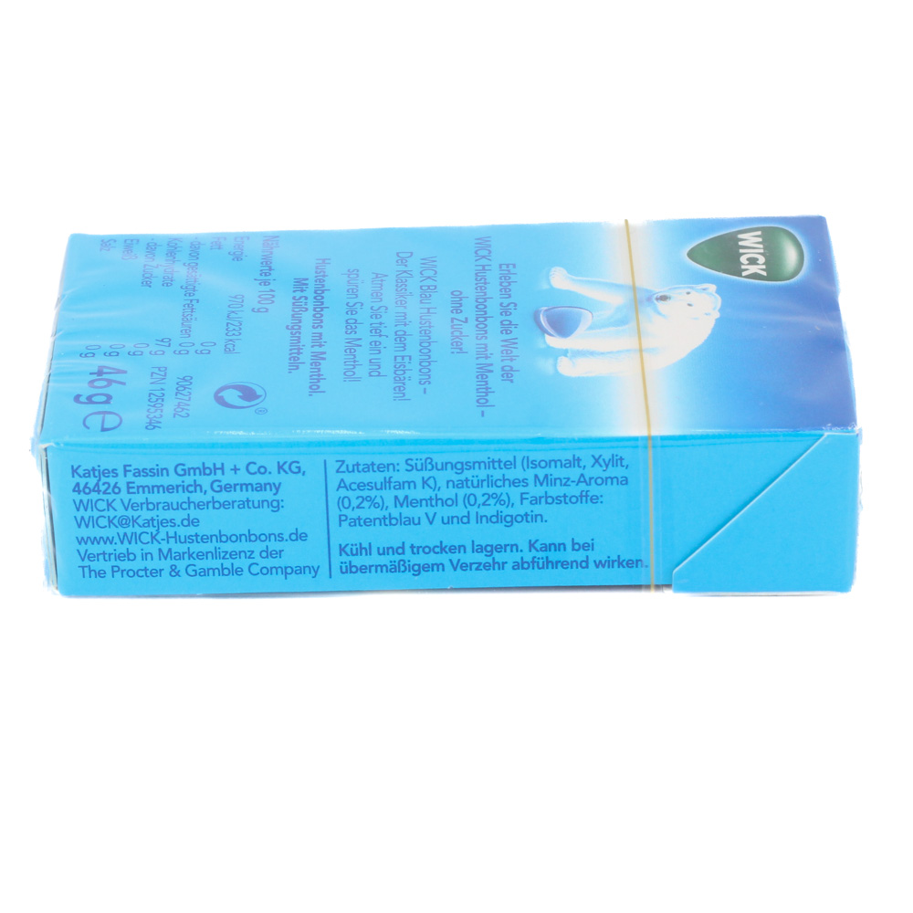 WICK BLAU Menthol Bonbons o.Zucker Clickbox