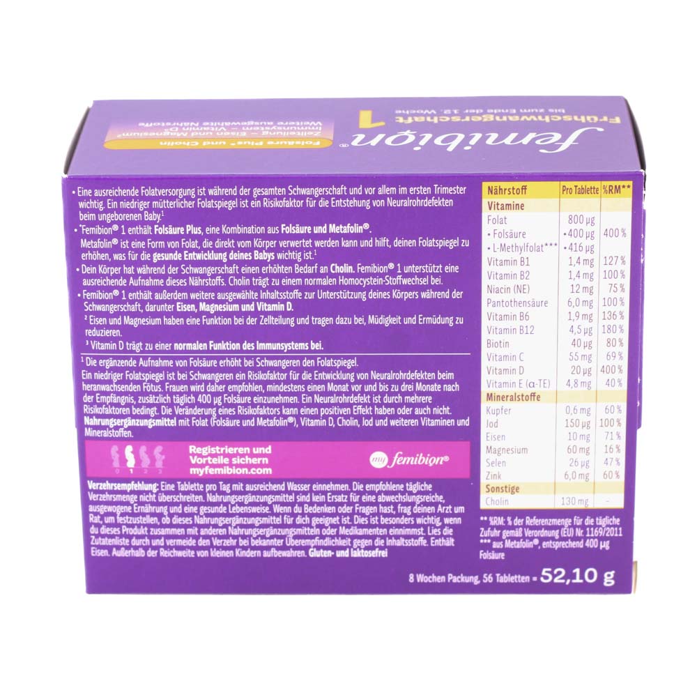 FEMIBION 1 Frühschwangerschaft Tabletten (2x56 St)