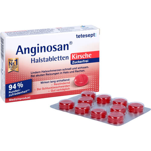 TETESEPT Anginosan Halstabletten zuckerfrei Kirsch