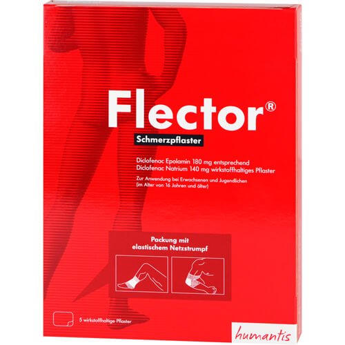 FLECTOR Schmerzpflaster+elastischer Netzstrumpf
