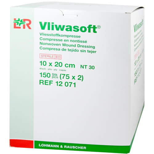 VLIWASOFT Vlieskompressen steril 10x20 cm 4l.