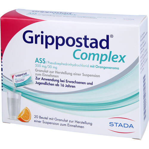 GRIPPOSTAD Complex ASS/Pseudoeph.500/30 mg Orange