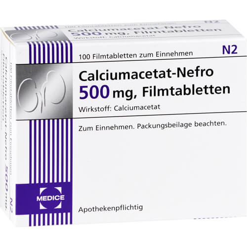 CALCIUMACETAT NEFRO 500 mg Filmtabletten